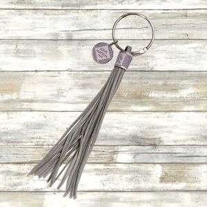 Handmade Faux Leather Tassel Keychain